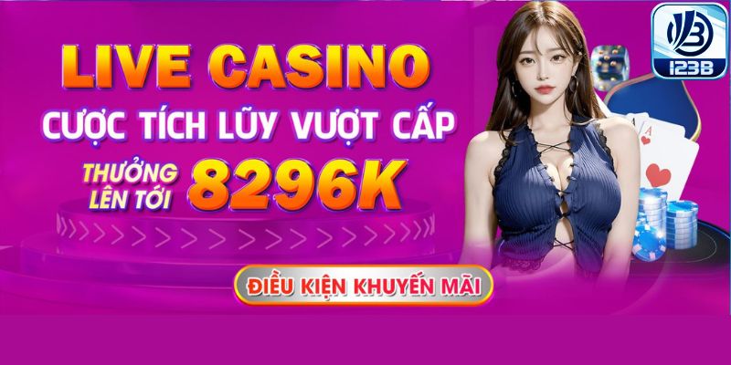 Chương trình thưởng cược tích lũy siêu hot tại casino của Khuyến mãi 123B 